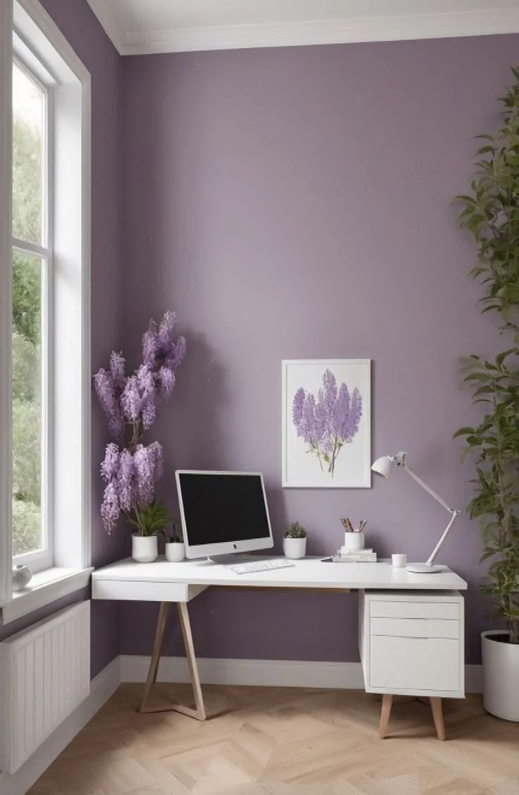 Painting Services Abu Dhabi |  Purple painted wall